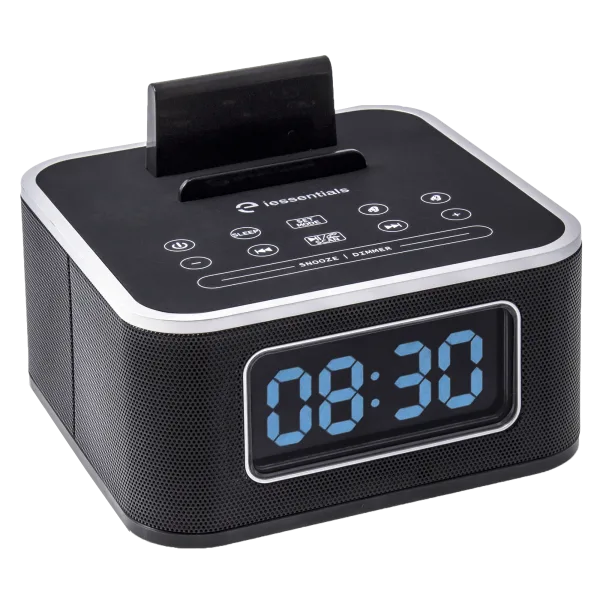 iessentials Bluetooth Stereo Speaker & Dual Alarm Clock Radio