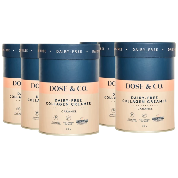 6-Pack: Dose & Co 12oz Dairy-Free Caramel Collagen Creamer