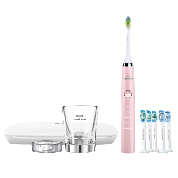 Philips Sonicare DiamondClean Electric Toothbrush w/ Travel Case & 6 Brush Heads