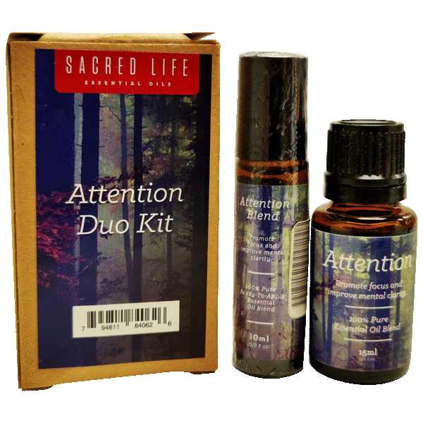Sacred Life 2-Piece 100% Essential Oil 15ml Drop & 10ml Roll-On Set