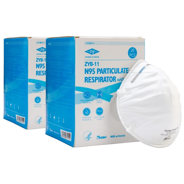 40-Pack: N95 NIOSH-Certified Particulate Respirator Masks