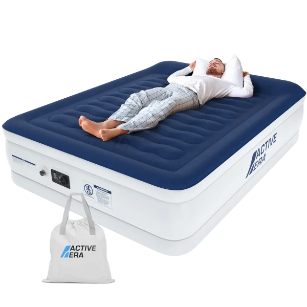 Active Era Premium 22" Comfort Plus Air Mattress with Built-In Pump (Queen)