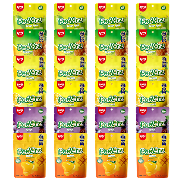 24-Pack: AMOS Peelerz Gummy Candy Bag