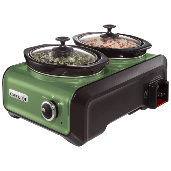 Crock-Pot Hook Up Double Oval Connectable Entertaining System 1-2 Quarts