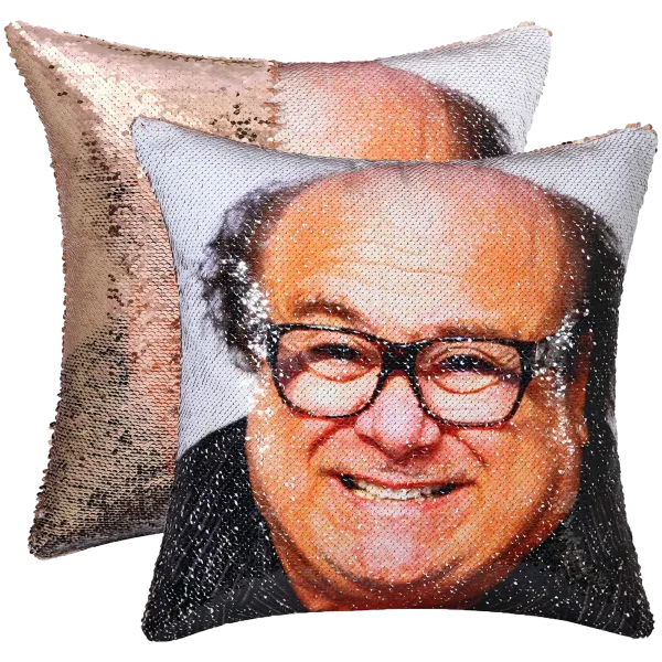 Danny Devito Reversible Sequin Throw Cushion Cover