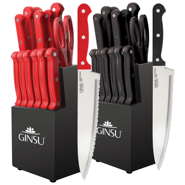 Ginsu Kiso 14-Piece Knife Set with Wood Block