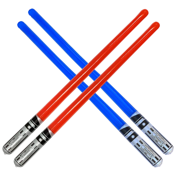 4-Pack: Inflatable Light Saber Swords