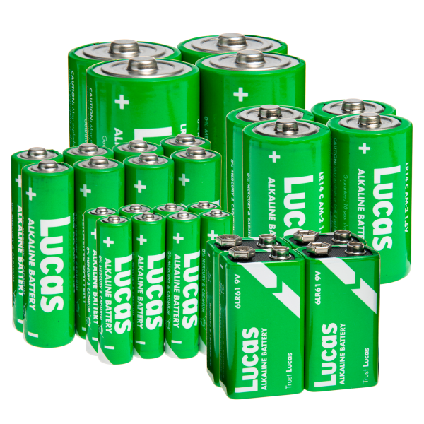 28-pack: Lucas Alkaline Battery Bundle