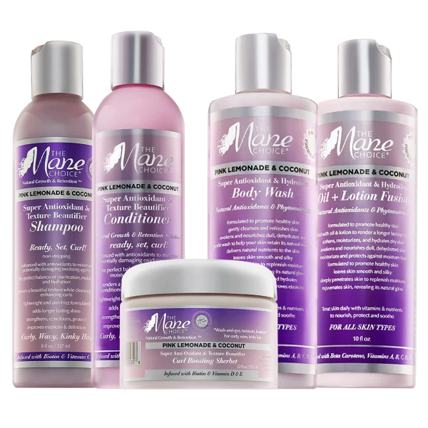 The Mane Choice 5-Piece Pink Lemonade and Coconut Hair & Body Collection