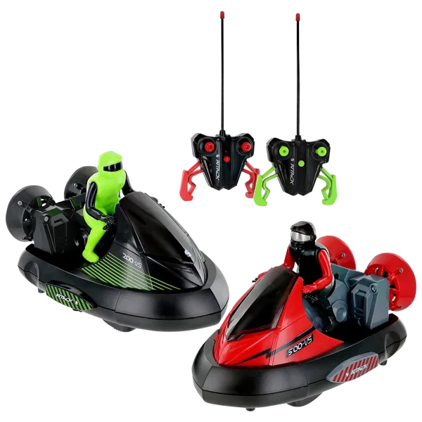 2-Pack: Odyssey Toys Remote Control Bumper Cars (Red/Green)