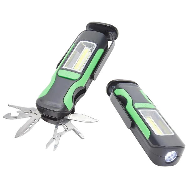 2-Pack: Q-Beam Lumination 8-in-1 Multi-tool and Flashlight with COB Technology