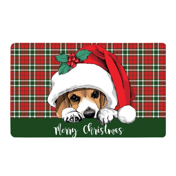 J&V Textiles Merry Christmas Anti-Fatigue Holiday Kitchen Mat