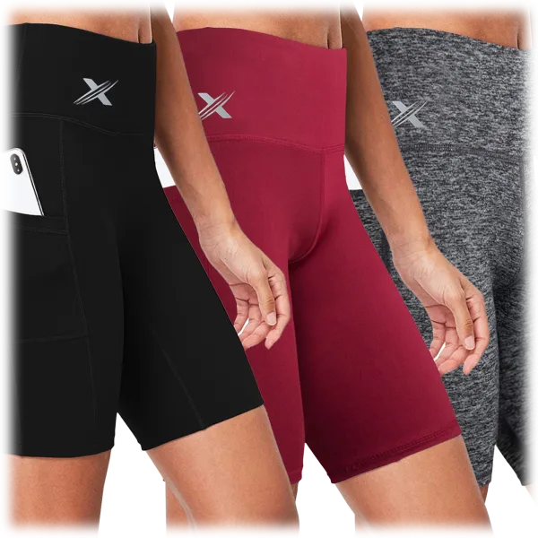 Extreme Fit Women's High Waist Training Running Performance Yoga Shorts