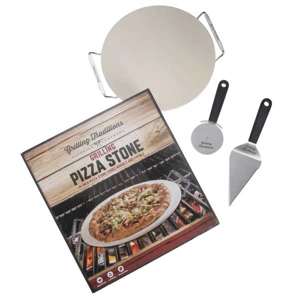 Grilling Traditions 3-Piece Pizza Stone Set