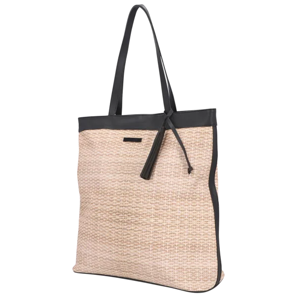 Tahari Straw Printed Newport Tote