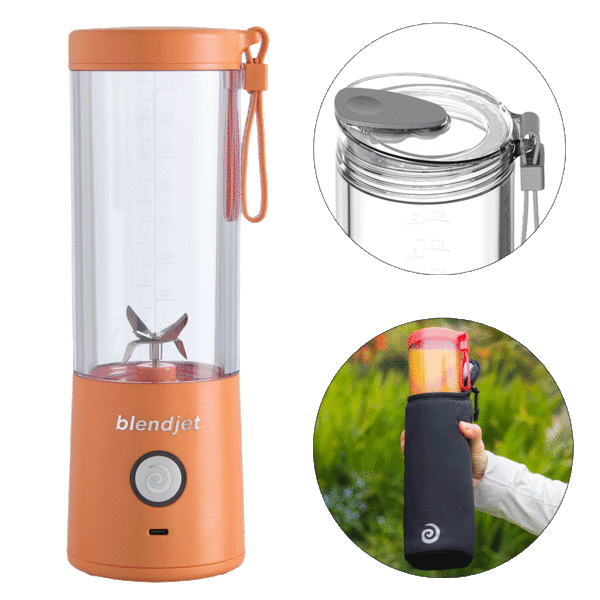 Blendjet 2 Portable Blender with Orbiter Drinking Lid and Sleeve