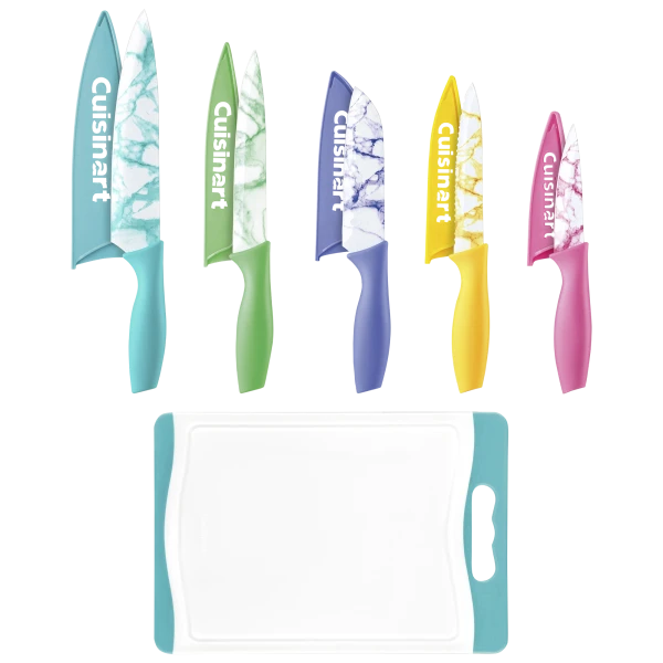 Cuisinart 5-Piece Knife Set with Matching Sheaths & Cutting Board