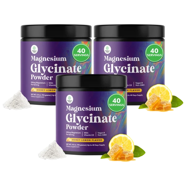 Nature's Craft Magnesium Glycinate Powder with Vitamin D3 for Sleep