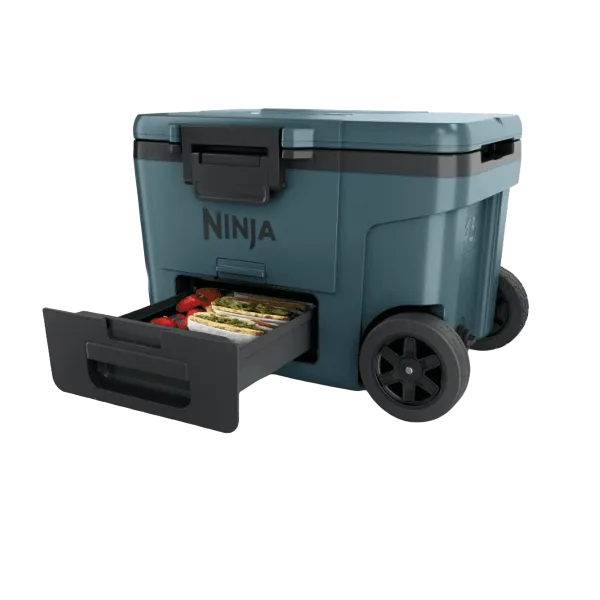 Ninja FrostVault 45qt Wheeled Cooler with Freezer Pack Divider & Cutting Board