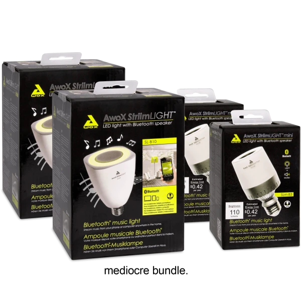 4-Pack: AwoX StriimLIGHT Bluetooth LED Speaker Lights