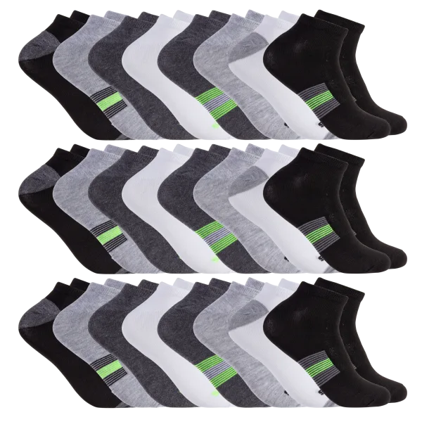 24-Pack: Steve Madden Men's Flat Knit Low Cut Socks