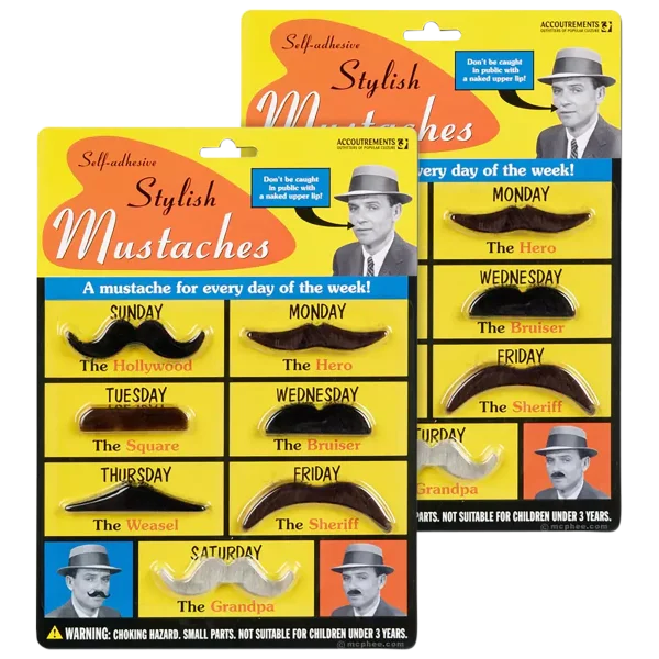2-Pack Stylish Mustache Kits