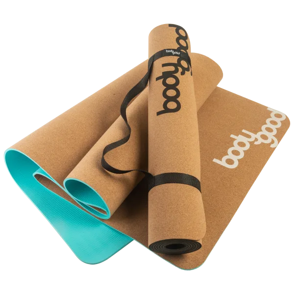 2-Pack: BodyGood 72x24 Cork Yoga Mats