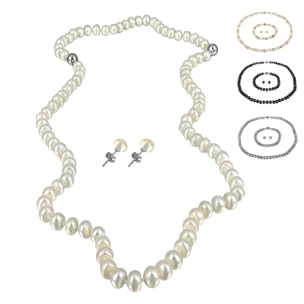 Pacific Pearls Necklace, Bracelet, and Earring Set