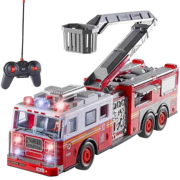 Prextex Remote Control Fire Engine Truck