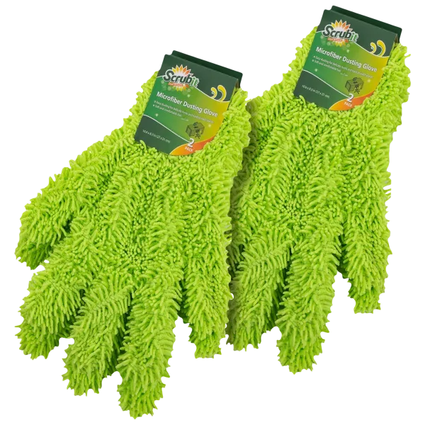 2-Pack: SCRUBIT Microfiber Cleaning 2-Piece Glove Set