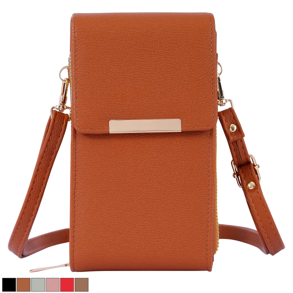 Donna & Becky Daisy Double Compartment Phone Crossbody with Metal Bar