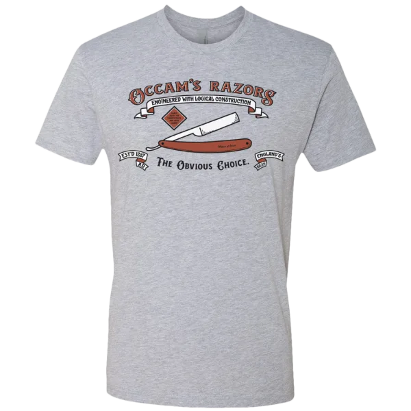 Occam's Razors on Heather Gray by MJ