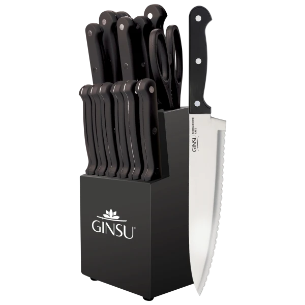 Ginsu Kiso 14-Piece Knife Set with Wood Block