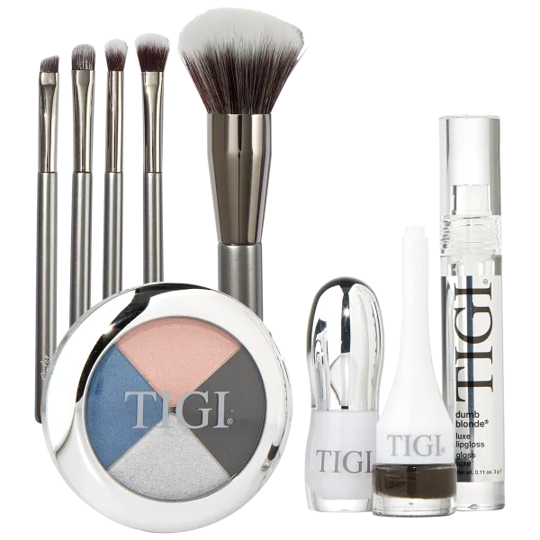 TIGI 4-Piece Makeup Set with Julep 5-Piece Beloved Basics Makeup Brushes