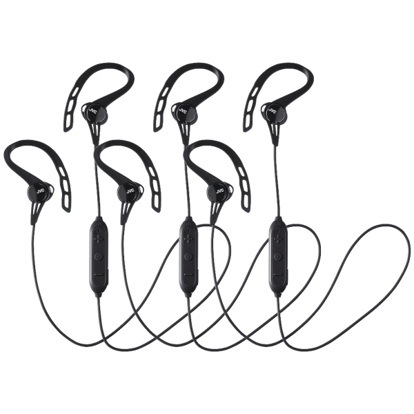 3-Pack: JVC Sweat Resistant Wireless Sport-Clip Headphones