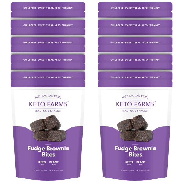 60-Pack: Earthside Farms Individually-Wrapped Keto Brownie Bites (10 bags)
