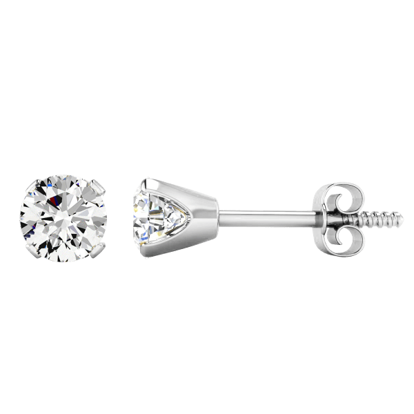 1.0 Carat TW Lab-Grown Diamond Earrings in 14K White Gold