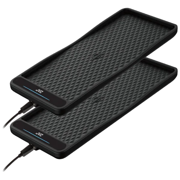 2-Pack: JVC 15W Rubberized Wireless Fast Charging Pads
