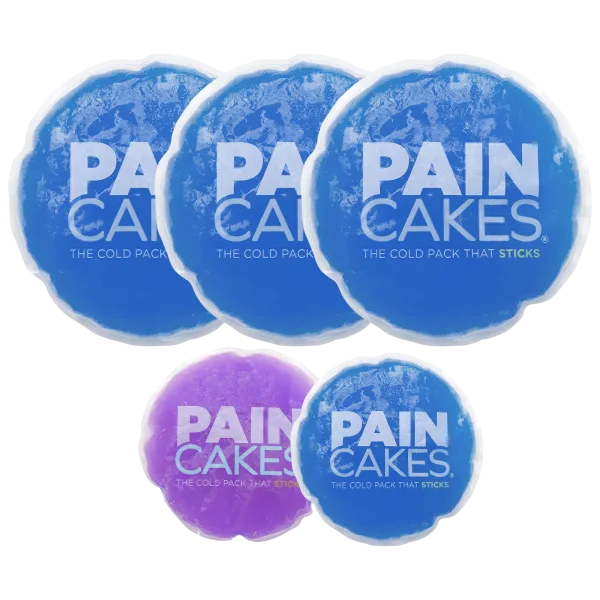 5-Pack: Paincakes Stickable Reusable Cold Packs (3x Large, 2x Mini)