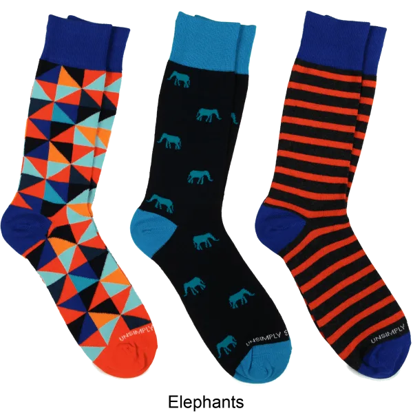 3-Pack: Unsimply Stitched Men's Dress Socks