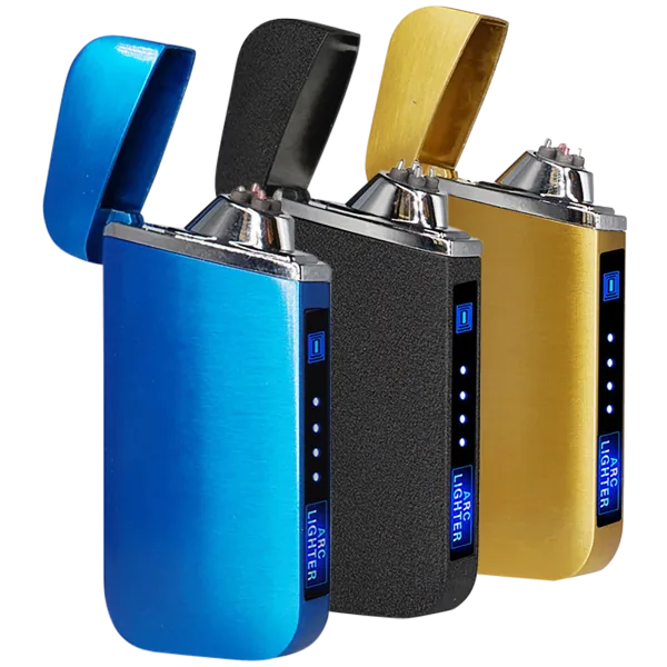 Rechargeable Lighter With Double ARC Plasma And Battery Indicator