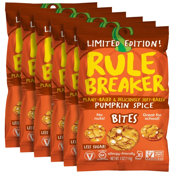 12-Pack: Rule Breaker Plant-Based Pumpkin Spice Snack Bites