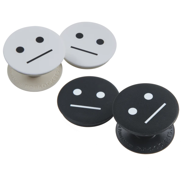 2-Pack: Black or White Meh Face PopSockets