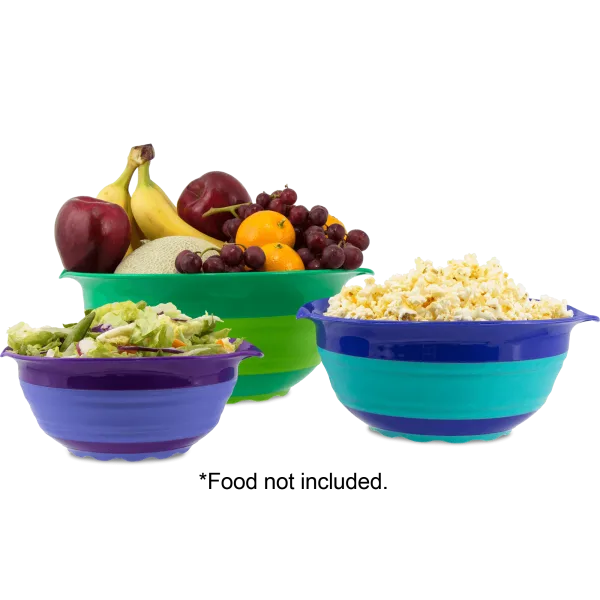 Squish 3-Piece Collapsible Bowl Set