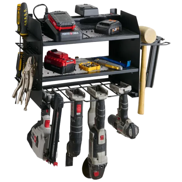 Hammacher Schlemmer Garage Tool Organizer w/Power Strip
