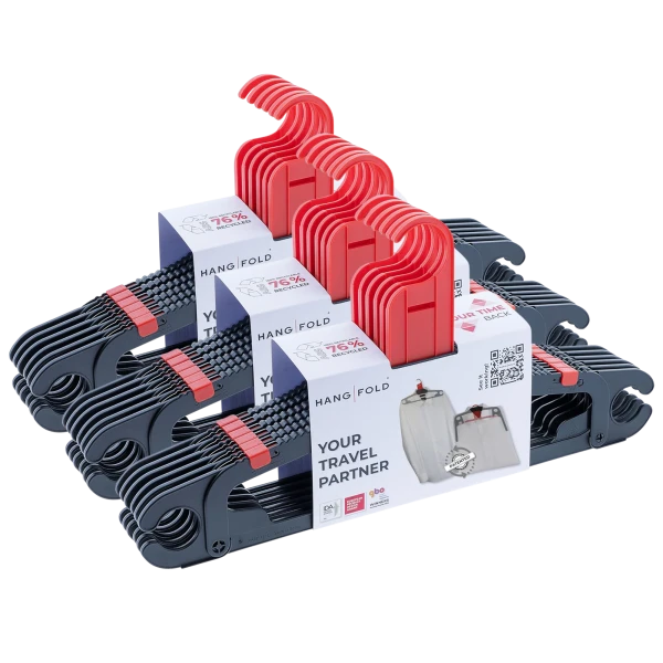 18-Pack: Hangfold Travel Hangers