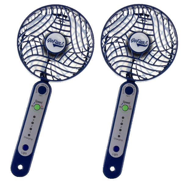 2-Pack: Impress GoFan Rechargeable Portable Folding Mini-Fan