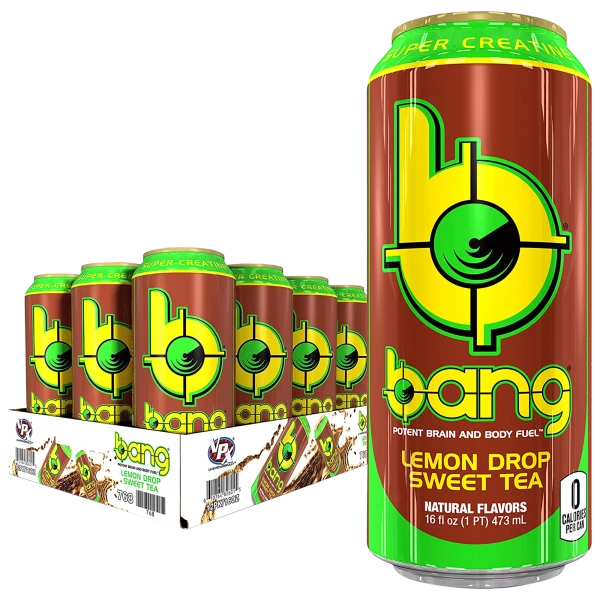 12-Pack: Bang Lemon Drop Sweet Tea Energy Drinks (16 oz)