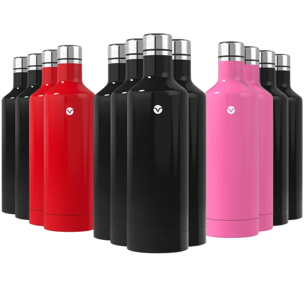 4-Pack: Vremi 16oz Hot/Cold Double Walled Insulated Bottles