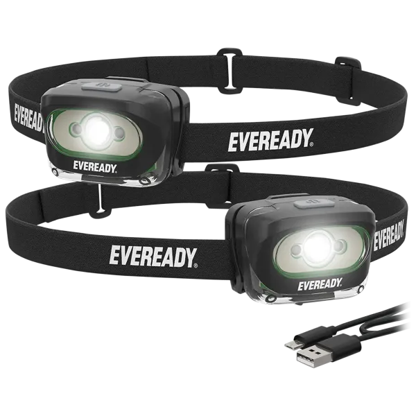 2-Pack: Eveready Rechargeable LED Headlamps